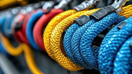 Vibrant Colorful Ropes Close Up Photography