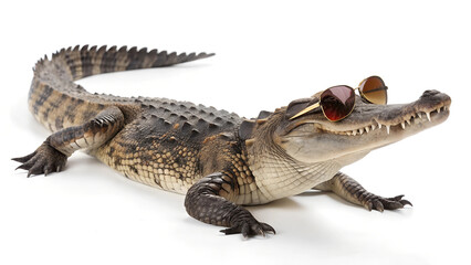 Naklejka premium Crocodile in Sunglasses. 