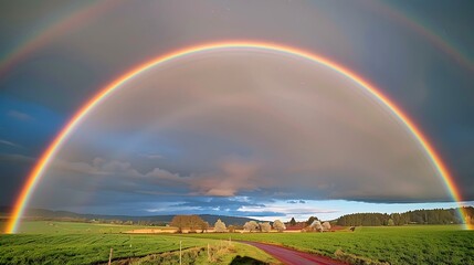 Obraz premium A rainbow after a storm, symbolizing hope and renewal in life.