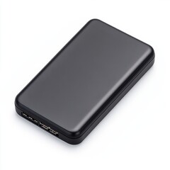 Compact and Sleek Black Power Bank Charger for Mobile Devices, Perfect for Travel and Daily Use