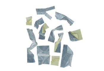 Pieces of Double-Sided Adhesive Tape Isolated on Transparent Background (PNG)