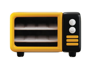 Microwave oven icon 3d rendering vector illustration
