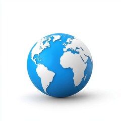 Fototapeta premium Globe Model Showing Continents and Oceans on a Bright Background for Educational and Travel Concepts