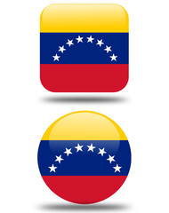 set 3d look flag of venezuela