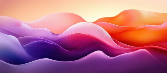 Fototapeta premium Vibrant Abstract Fluid Art Background with Waves in Orange Pink Purple