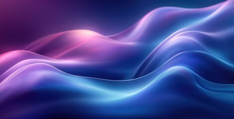 Fototapeta premium Abstract Blue and Purple Waves Energy Flow Background