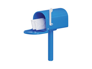 Mailbox icon 3d rendering vector illustration