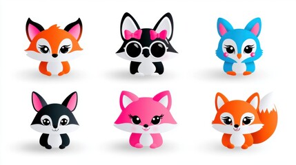 Pixel Art Fox Character Set