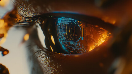 Obraz premium Generativ AI in form of an Eye