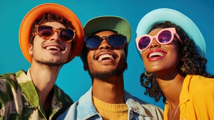 A dynamic portrait of multicultural best friends having a fun photoshoot