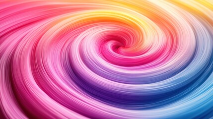Obraz premium Abstract colorful swirl, vibrant rainbow spiral vortex, dynamic motion background.