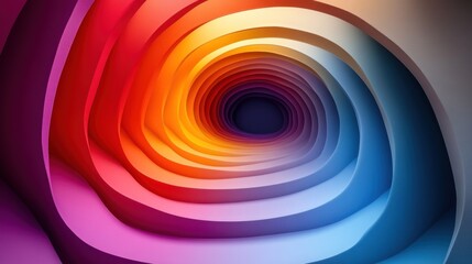Abstract colorful spiral tunnel.
