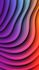 Fototapeta premium Gradient waves with alternating curves in vibrant tones