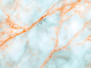 Soft pastel marble texture with orange veins
