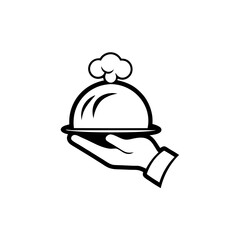 Fototapeta premium restaurant cloche icon vector illustration