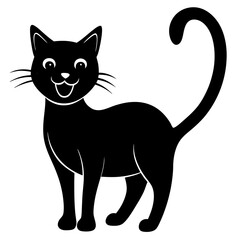 Obraz premium black and white cat