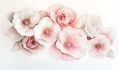 Fototapeta premium flowers and leaves in pictures illustrator2D