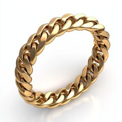 Obraz premium A beautifully styled gold bracelet showcased on a transparent backdrop