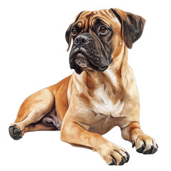 Obraz premium Majestic Bullmastiff Dog Portrait
