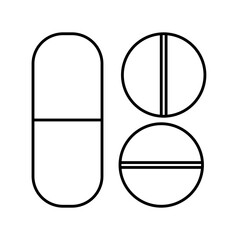 pills outline icon