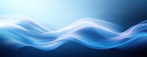 Obraz premium Abstract Blue Waves Minimalist Background for Business Design and Presentation