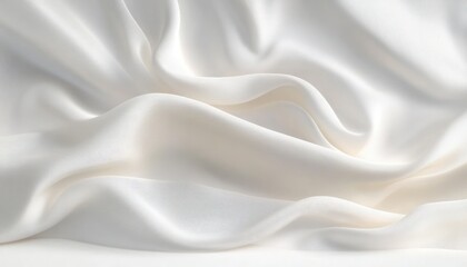 Fototapeta premium Elegant Smooth White Silk Fabric Flowing Gracefully with Natural Lighting