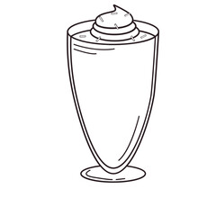 outline cute icon drink illustration