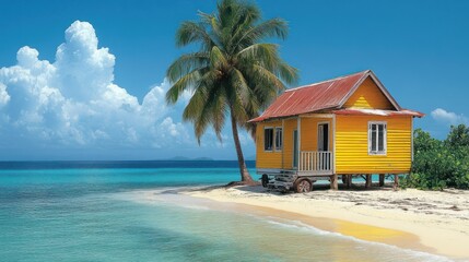 Tropical Paradise: Yellow Beach House