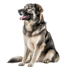 Majestic Romanian Carpathian Shepherd Dog Sitting
