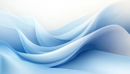 Abstract Blue Wave Background with Soft Gradients