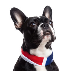 French Bulldog with Patriotic Bandana