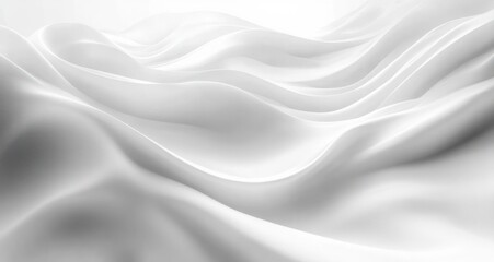 Obraz premium Abstract White Wave Patterns Modern Flowing Background
