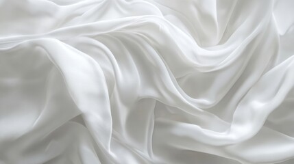Obraz premium luxurious white silk fabric drape