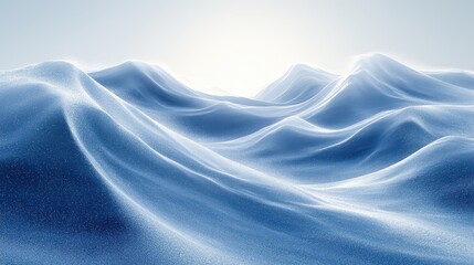 Snowy mountain range at sunrise, winter landscape, serene background, ideal for travel or nature websites