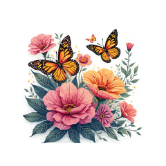 Concept of Spring background vector illustration