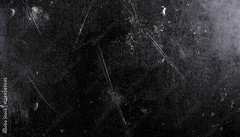 Poster textured black scratched surface with abstract grunge pattern for background, overlays, and industri