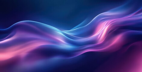 Fototapeta premium Wavy Blue and Purple Gradient Background with Dreamy Atmosphere and Soft Lighting