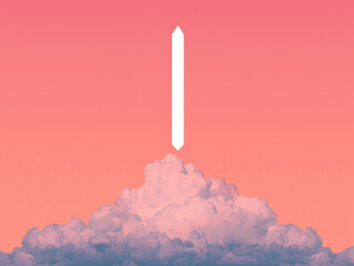 Soft pastel clouds with dreamy aesthetic and minimal design