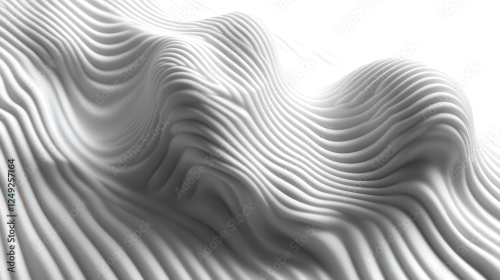 Poster abstract white wave texture background design