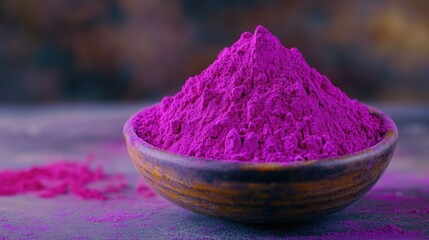 Close-up of colorful powder, could be used for culinary, cosmetic or decorative purposes.