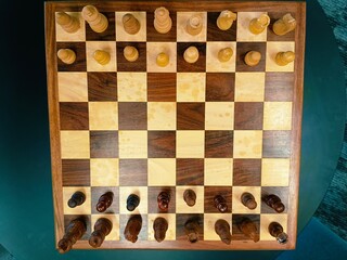wooden chess board
