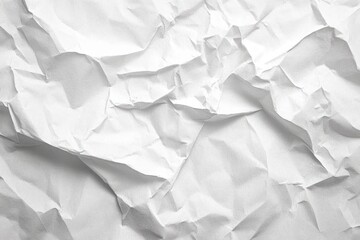 Obraz premium Crumpled White Paper Texture Background Abstract Craft Vintage Design