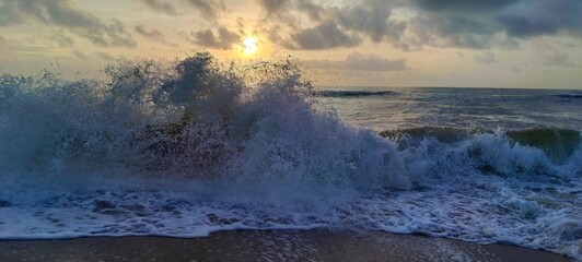 sunset in the mountains