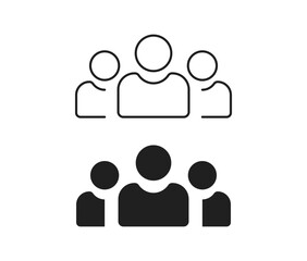 People group icon. Teamwork, community, and social connection symbol