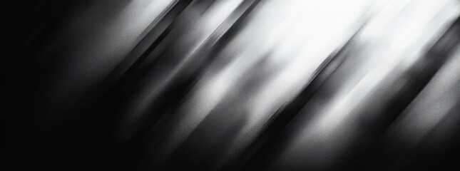 Monochromatic Abstract Artwork with Diagonal Gradients and Sharp Contrast in Black and White