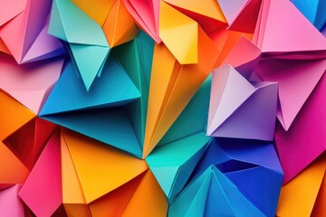Fototapeta premium A vivid collection of paper art pieces with a variety of colors and designs, showcasing creativity and craftsmanship.