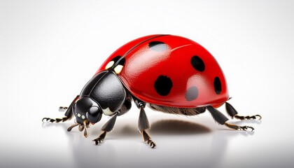 ladybug on white background