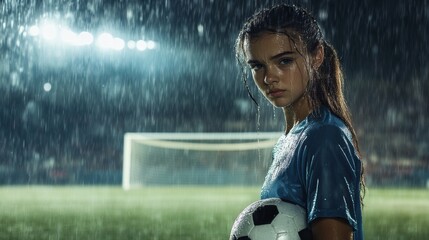 woman playing soccer