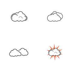 Cloud template vector