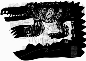 Image of a crocodile hiding in the mud